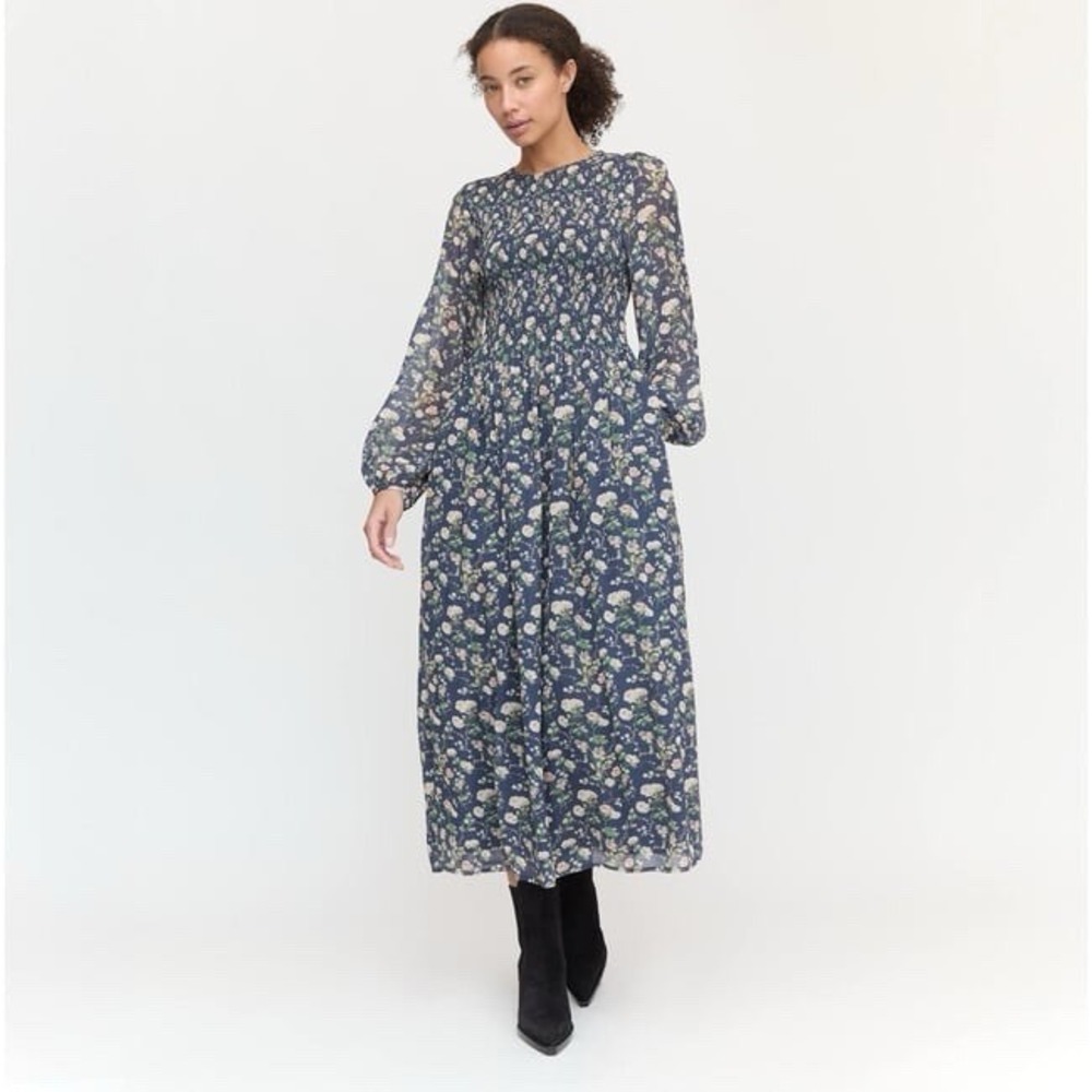 NWT Hill House Home The Ruby Nap‎ Dress - Navy Bluebonnet Small